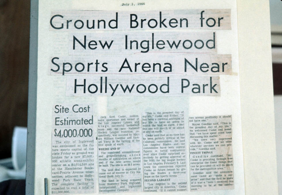 Article on The Great Western Forum - September, 1970 - courtesy of  the  Inglewood Public Library Collection